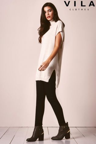 Vila High Neck Knit Jumper